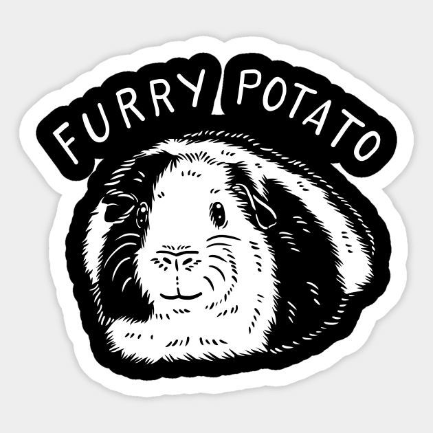 Guinea Pig Furry Potato Sticker by CreativeGiftShop